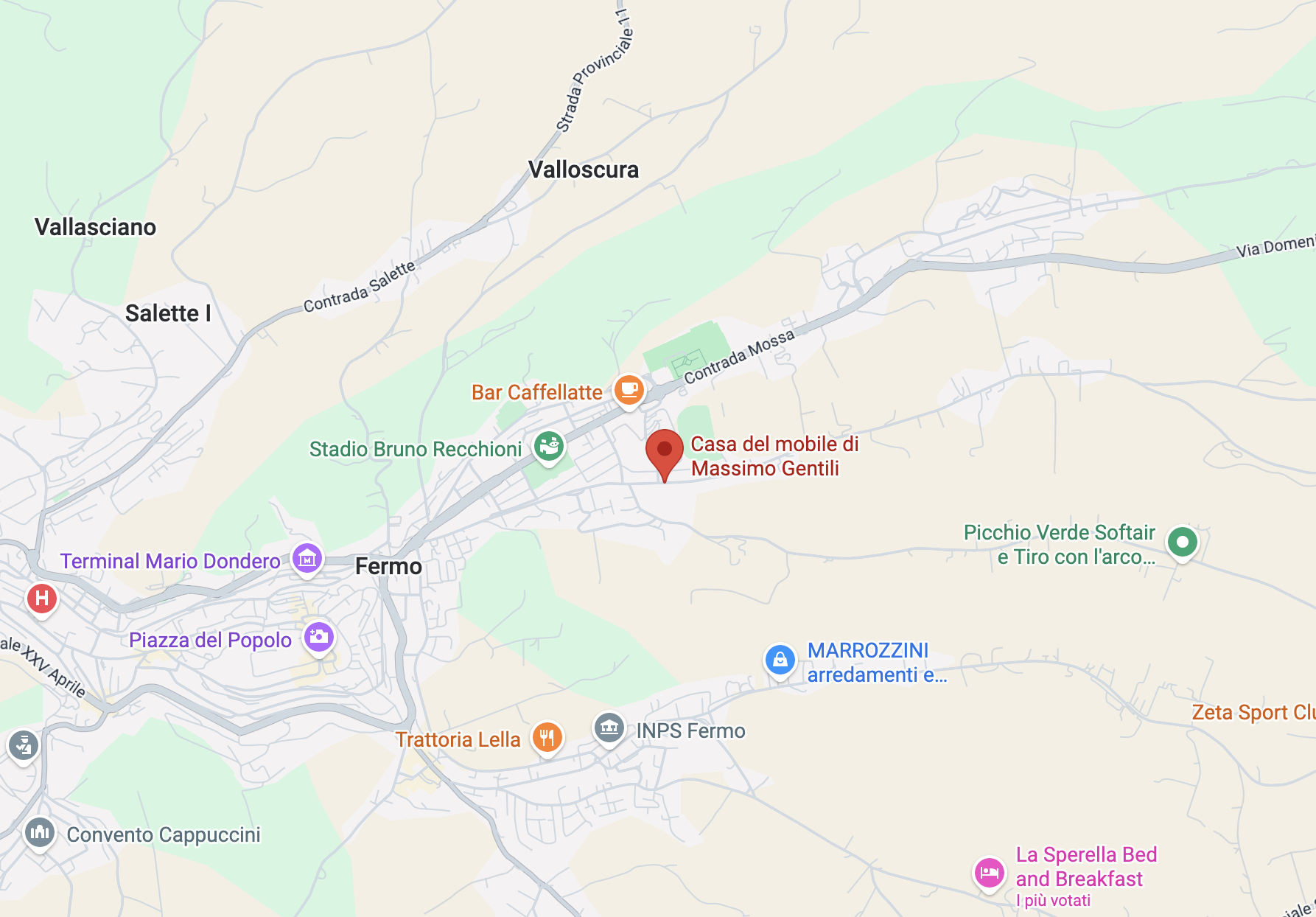 Mappa Marker Casa del Mobile Fermo